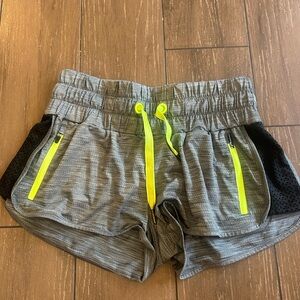 Gray and Black Women's Athletic Shorts